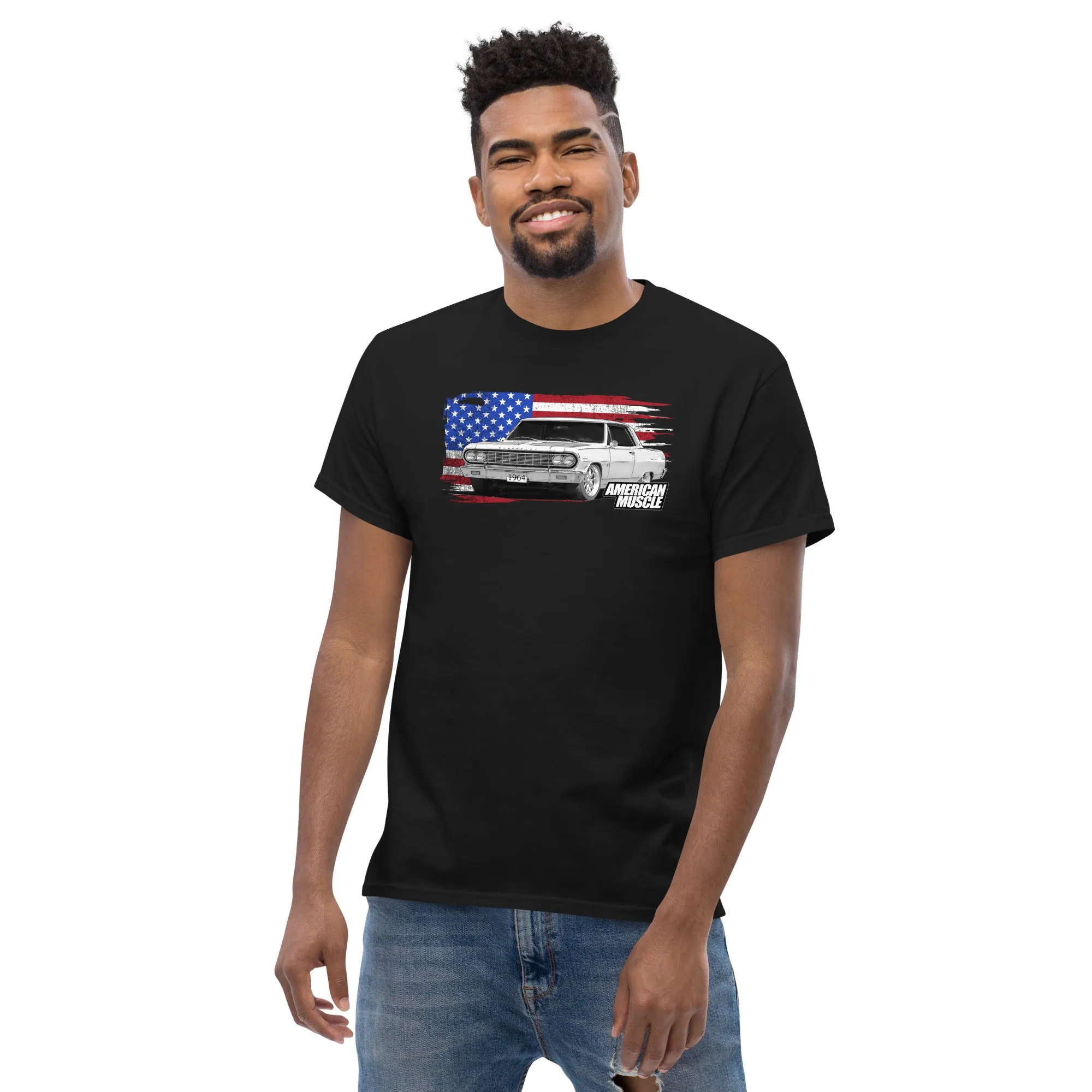 1964 Chevelle T-Shirt With American Flag Design