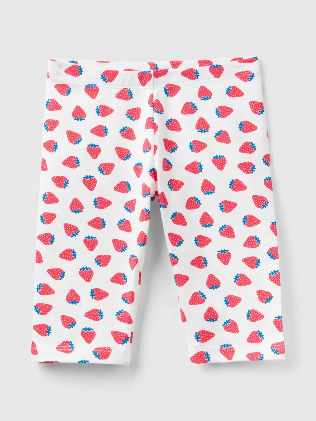 3/4 length leggings with fruit print - White | Benetton