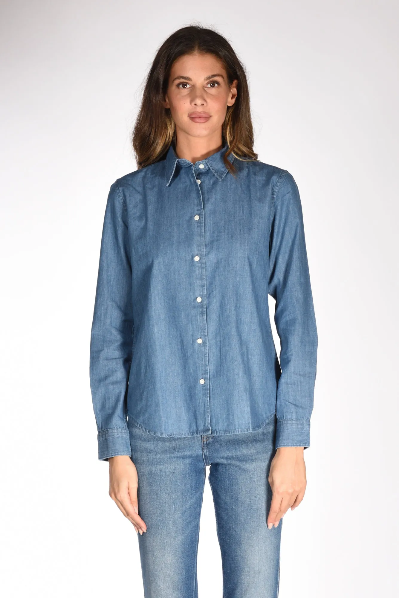 Aspesi Camicia Denim Blu Jeans Donna