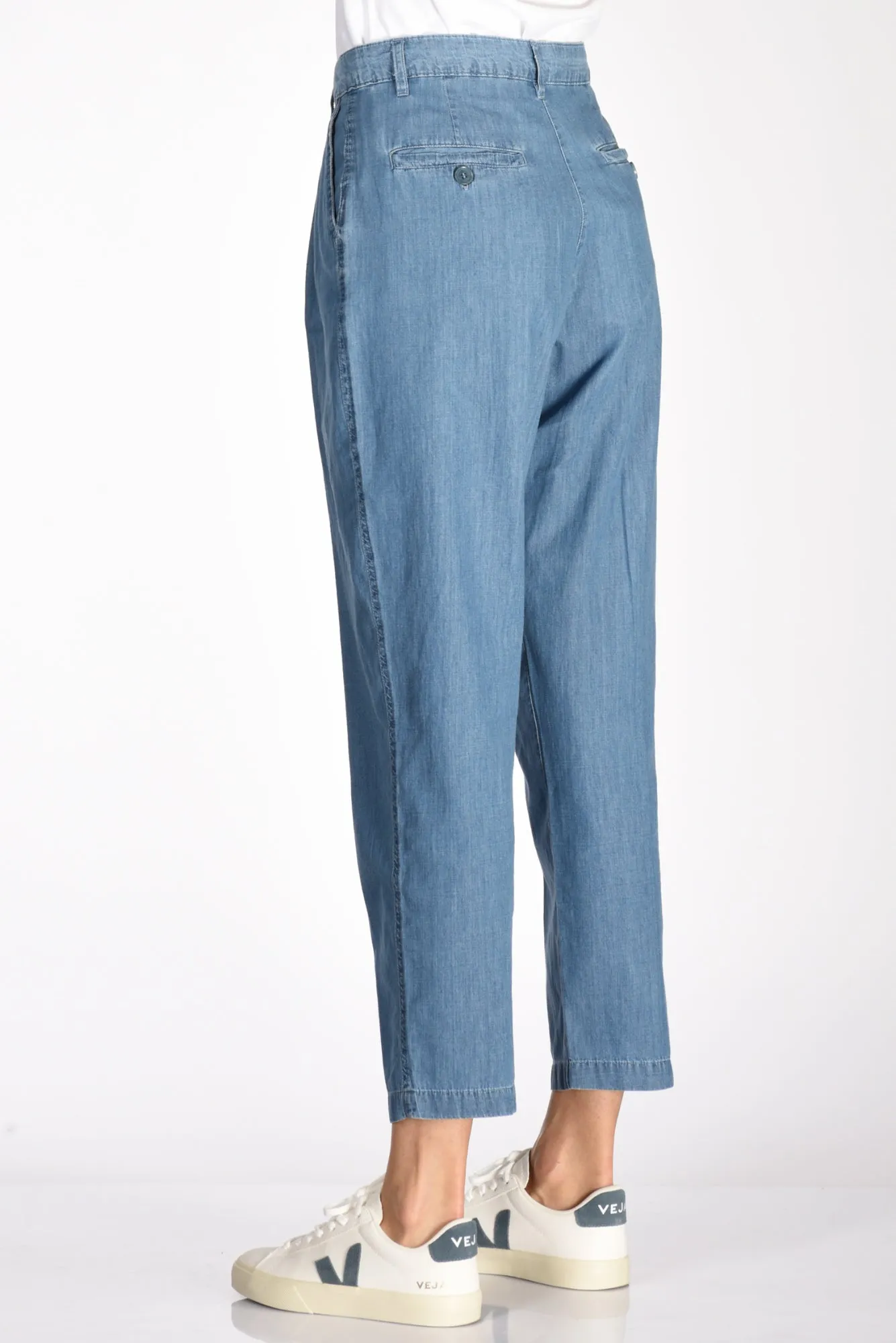 Aspesi Pantalone Pinces Blu Jeans Donna