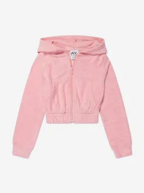 AY by AYLA Girls Towelling Hoodie in Pink