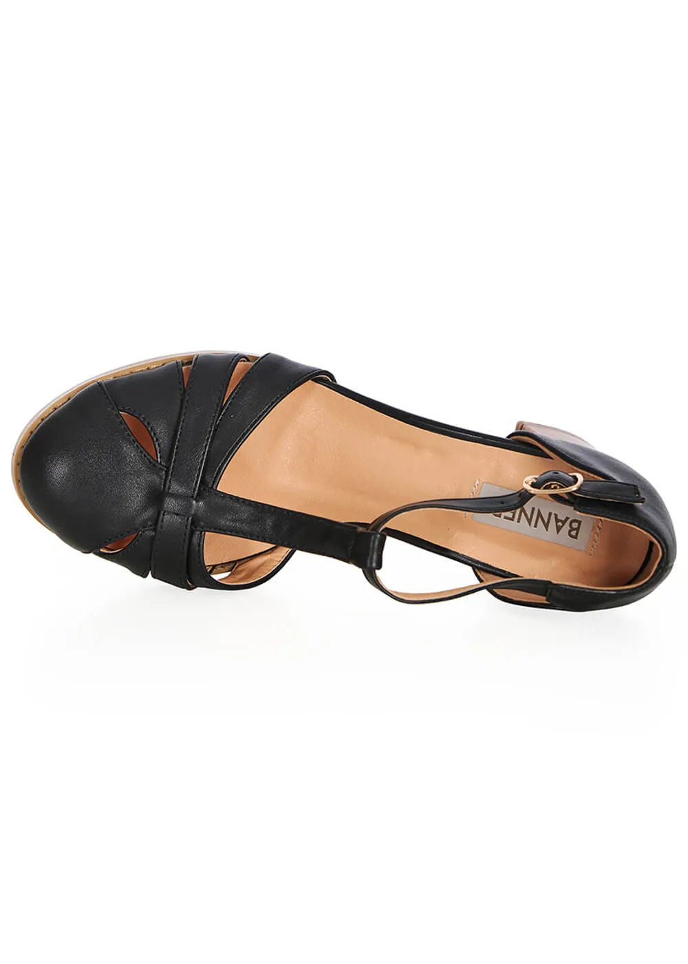 Banned Fancy Footwork Sandals Black