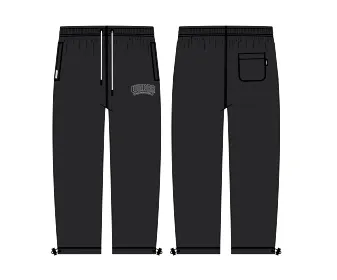 BANNER STRAIGHT TRACKPANT - BLACK