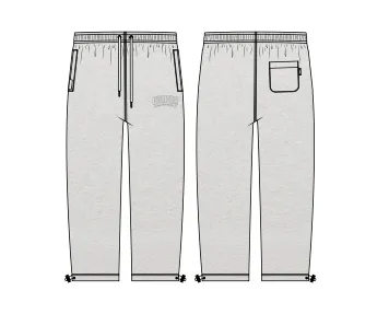 BANNER STRAIGHT TRACKPANT - GREY MARLE