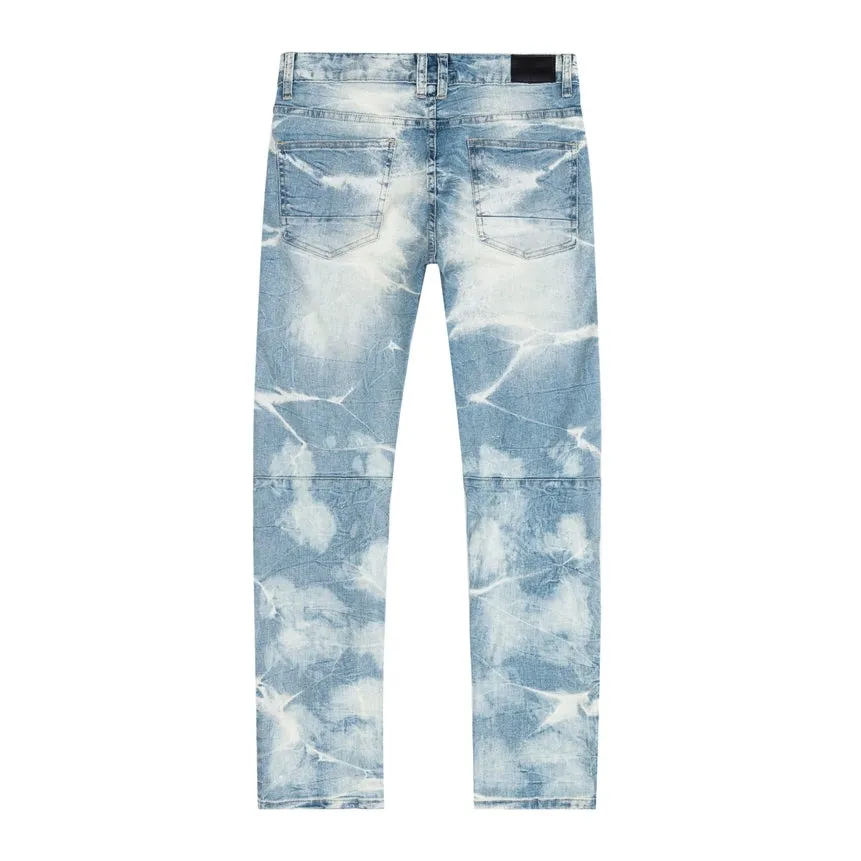 Big and Tall - Rip & Repaired Lightning Washed Jeans - Bergen Blue