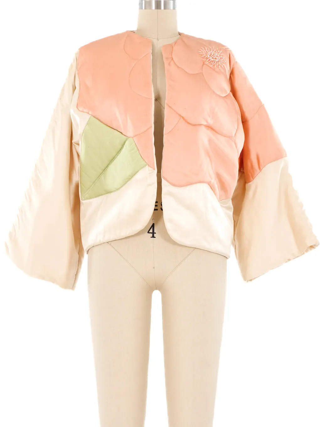 Bill Tice Quilted Pastel Silk Jacket