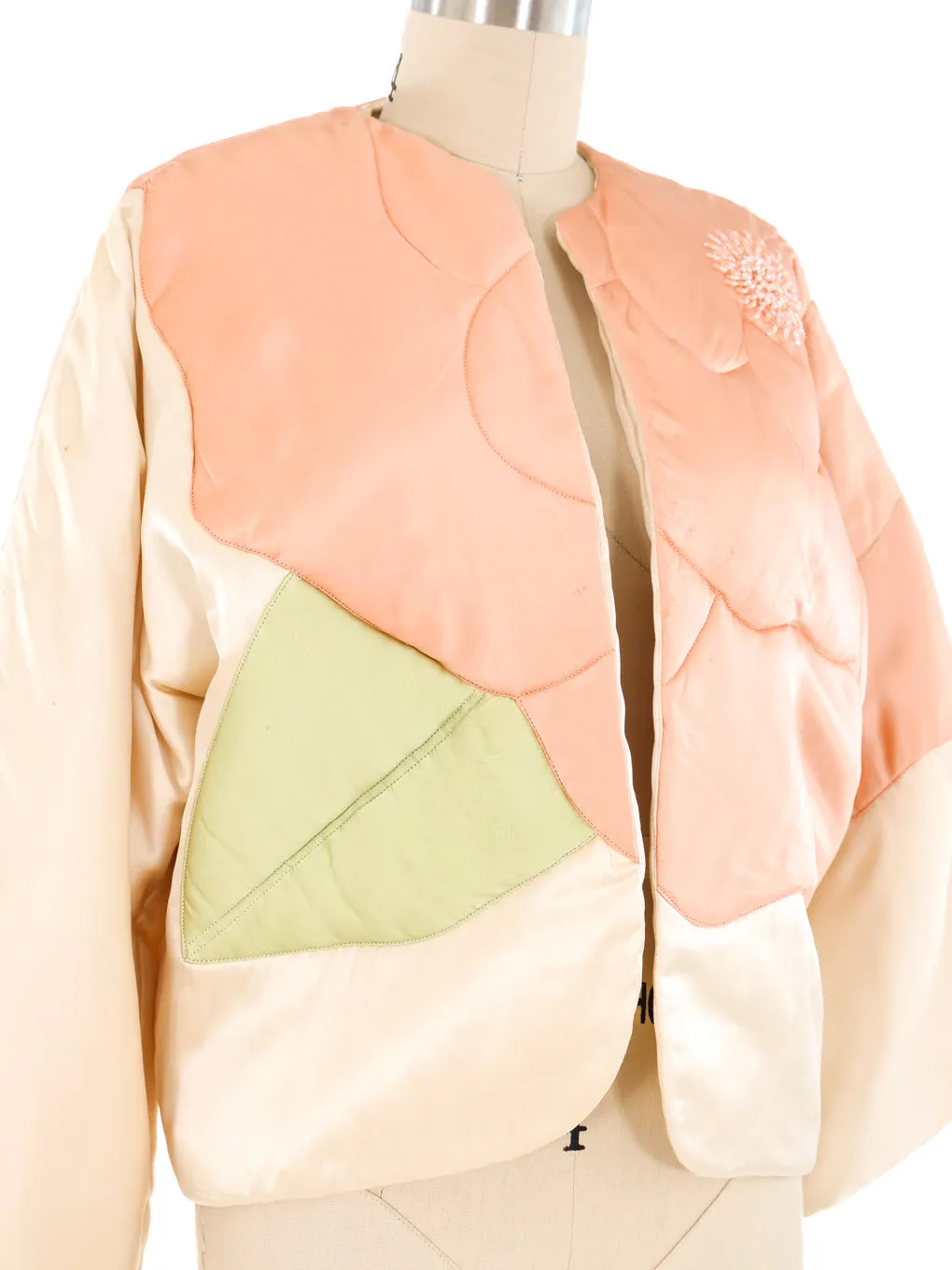 Bill Tice Quilted Pastel Silk Jacket