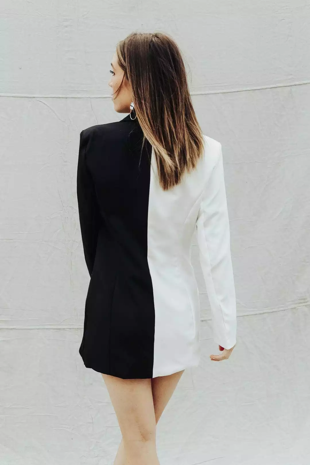 Black & White Blazer Dress