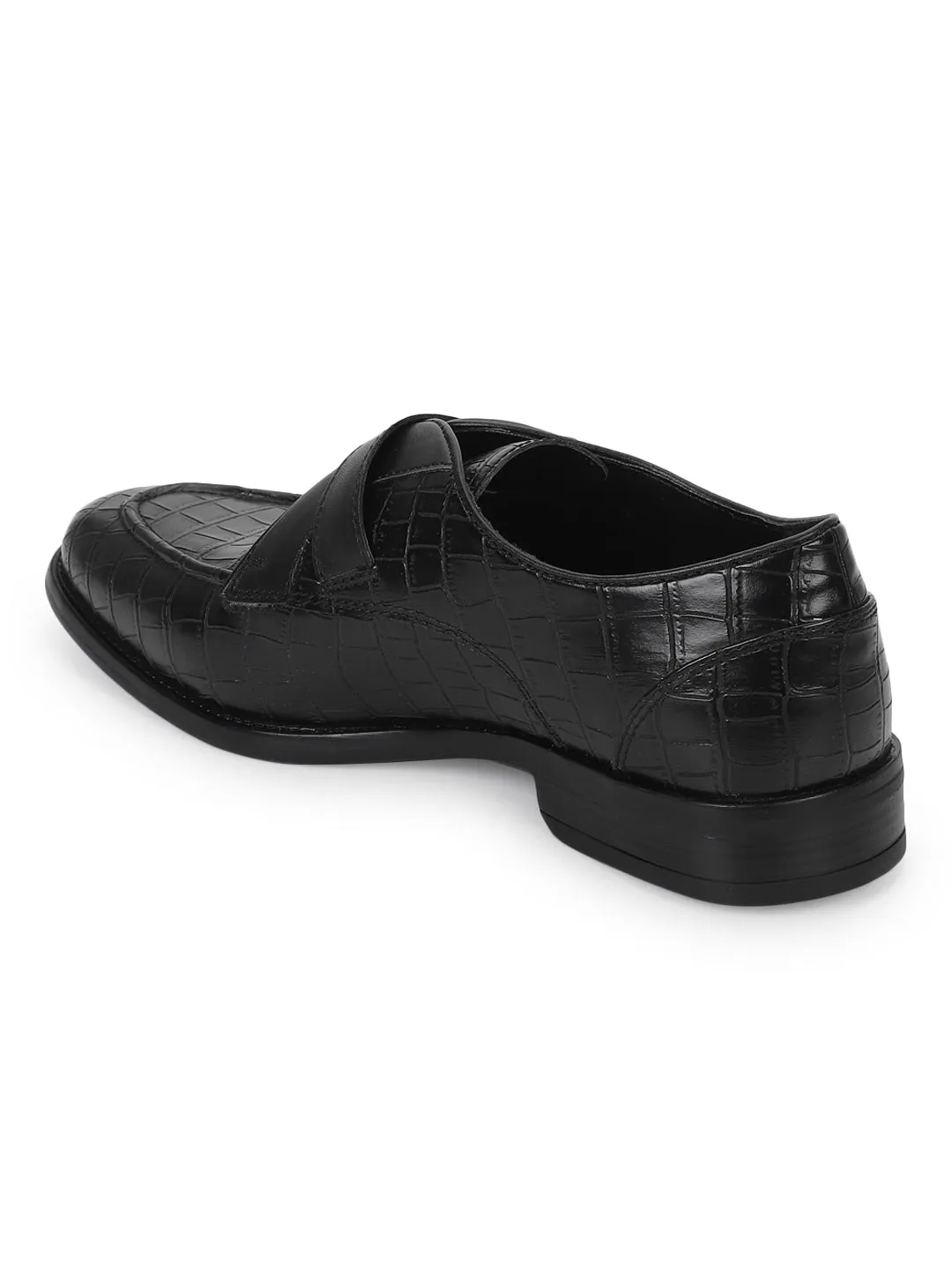 Black Croc PU Men Loafers (TC-SM-5028-BLKCROC)