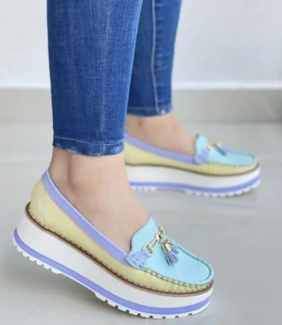 Boost Style Pastel Platform Loafers