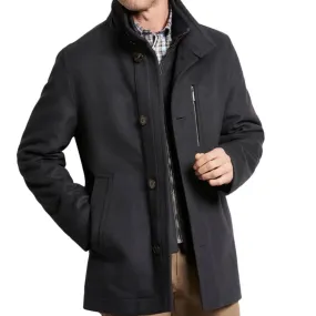 BUGATTI Navy Wool Driving Coat | Menswear Online