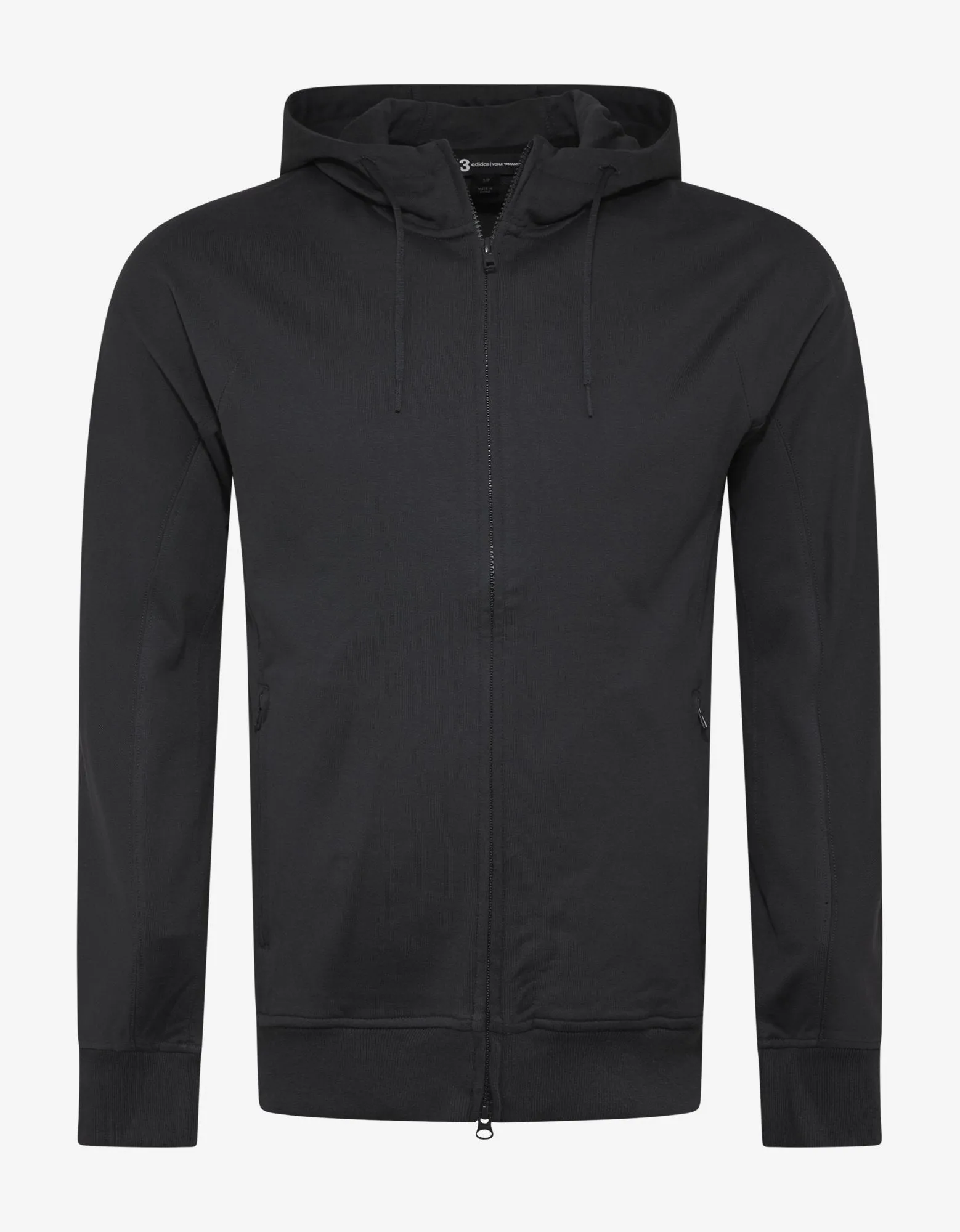 Carbon Grey Y-3 Print Zip Hoodie -