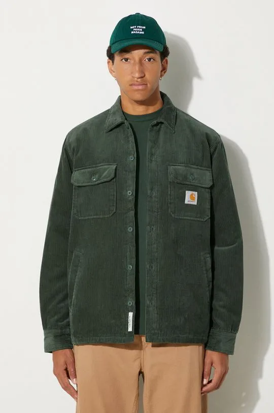 Carhartt WIP corduroy jacket Whitsome Shirt Jac green color I028827.29UXX