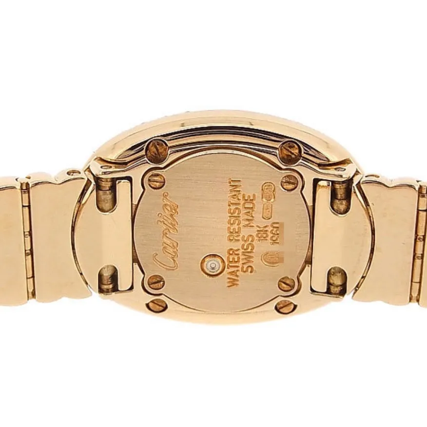 CARTIER BAIGNOIRE Mini 18mm Quartz 18K Yellow Gold Diamond Watch