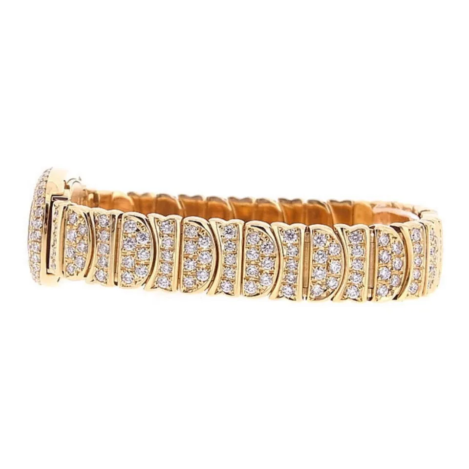 CARTIER BAIGNOIRE Mini 18mm Quartz 18K Yellow Gold Diamond Watch