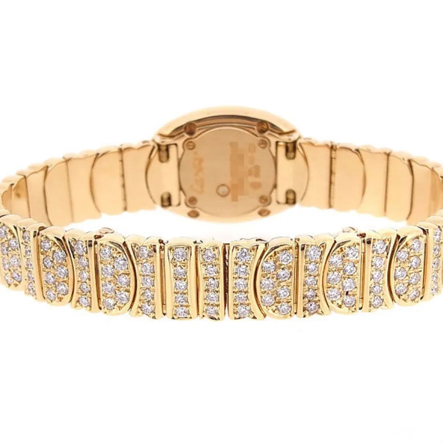 CARTIER BAIGNOIRE Mini 18mm Quartz 18K Yellow Gold Diamond Watch