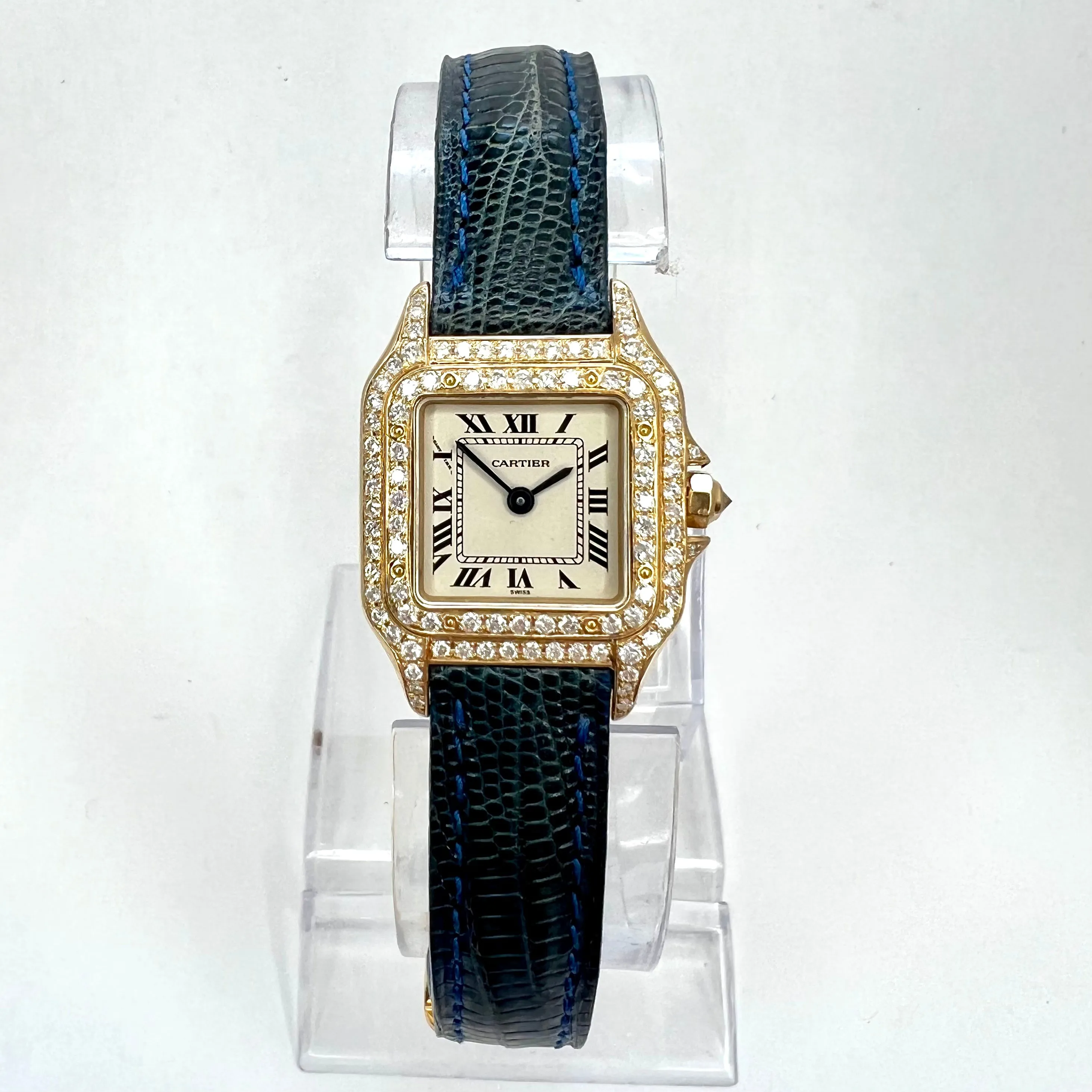 CARTIER PANTHERE Quartz 18K Yellow Gold ~1TCW DIAMOND Watch