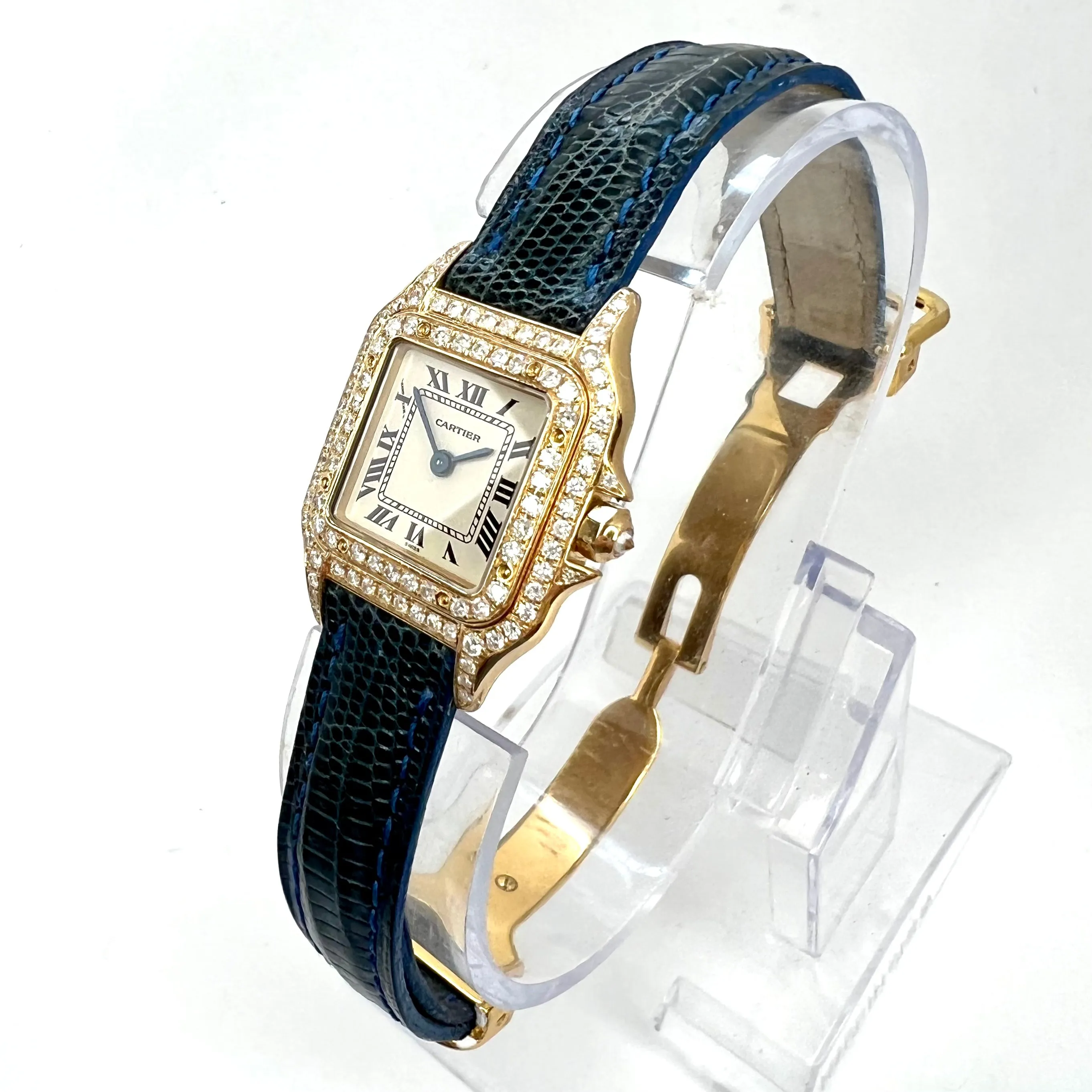 CARTIER PANTHERE Quartz 18K Yellow Gold ~1TCW DIAMOND Watch