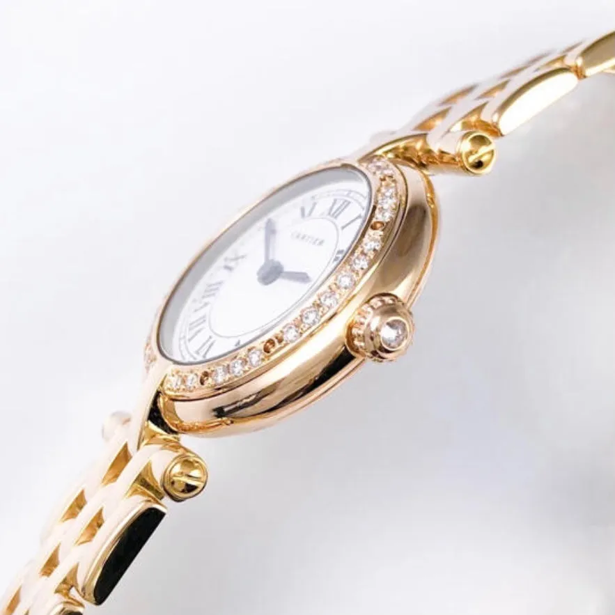 CARTIER PANTHERE VENDOME 23mm 18K Yellow Gold & Watch 0.34TCW Diamond Bezel