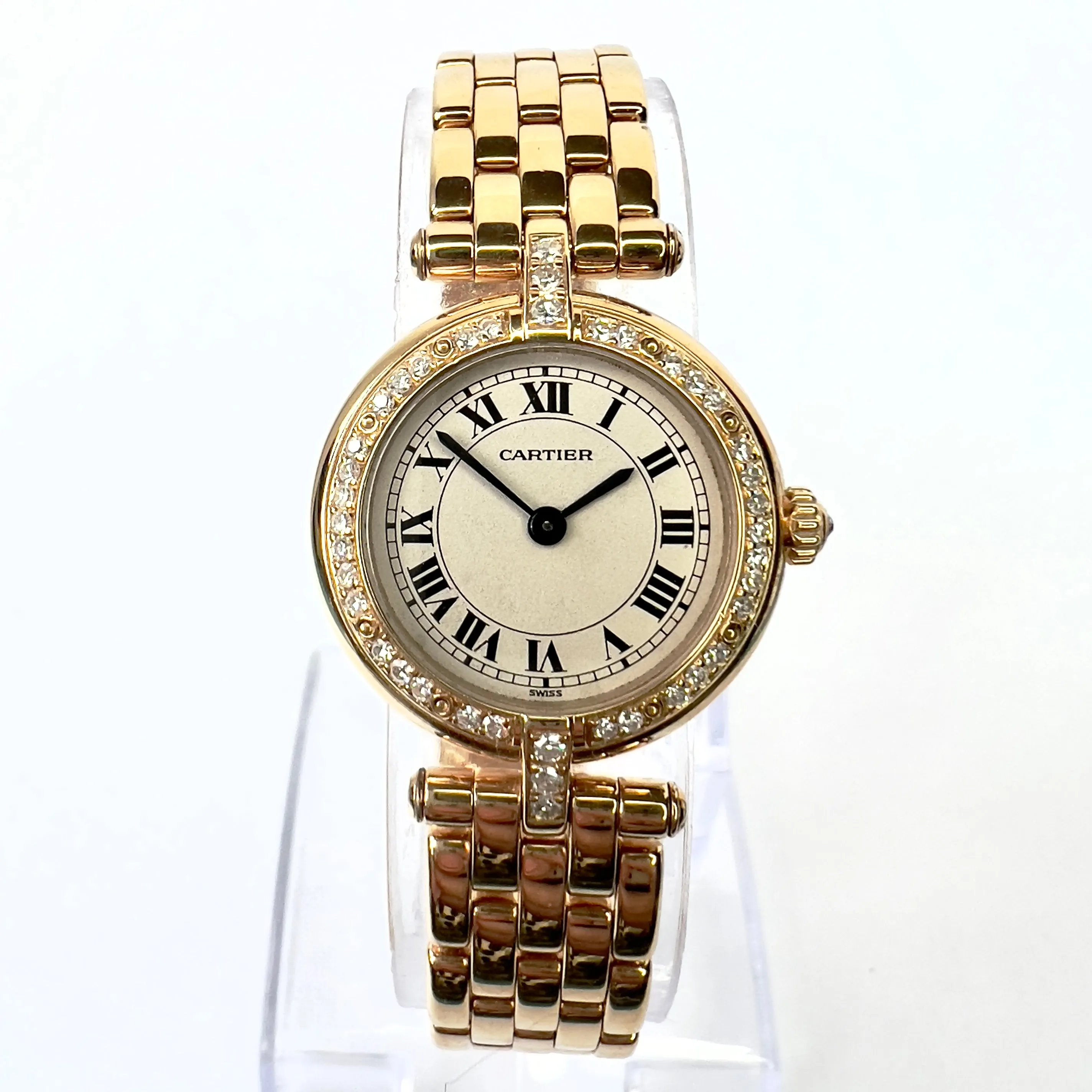 CARTIER PANTHERE VENDOME 24mm 18K Yellow Gold ~0.50TCW Diamond Watch