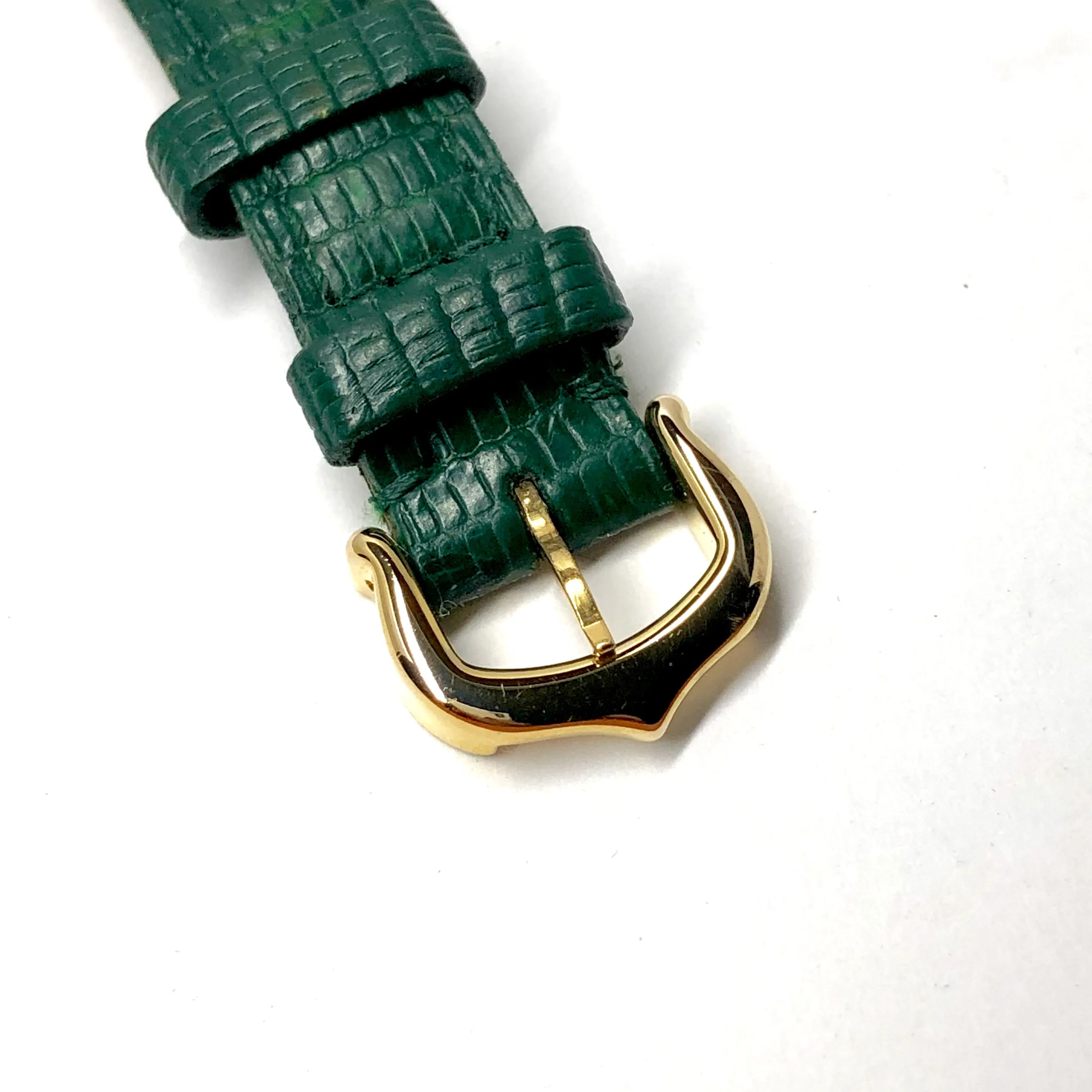 CARTIER VERMEIL COLISEE Quartz 18K Yellow Gold DIAMONDS & Emeralds Watch