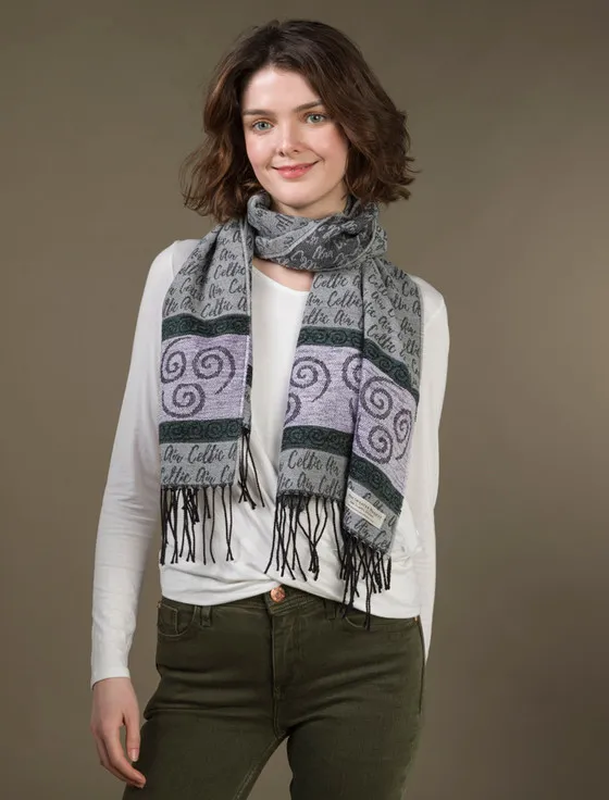 Celtic Border Element Scarf - Air