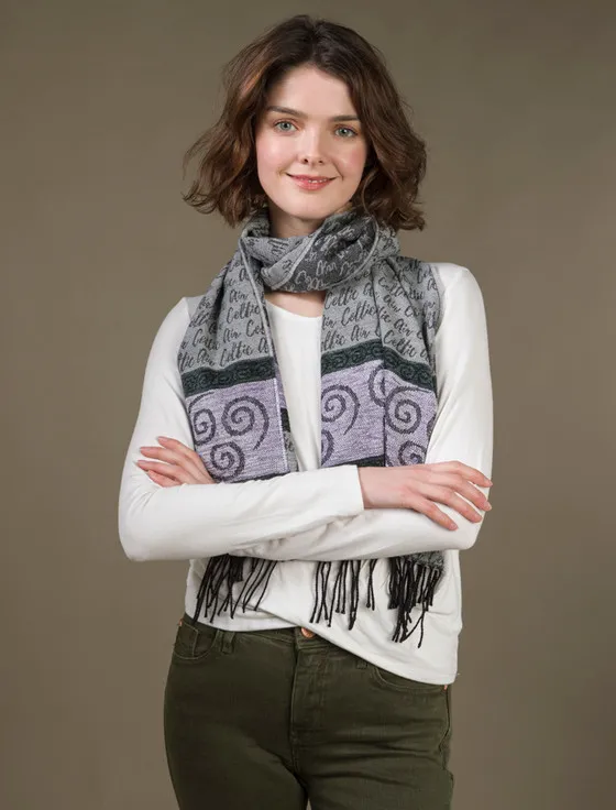 Celtic Border Element Scarf - Air