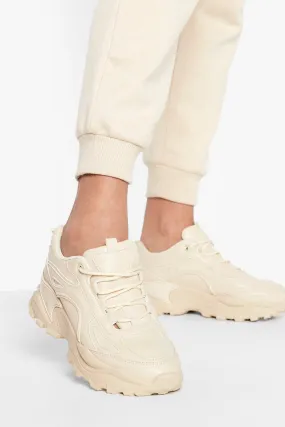 Chunky Sole Panelled Sneakers