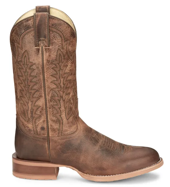 CJ2045 JUSTIN CLANTON KHAKI COWHIDE 12 WIDE ROUND TOE BOOTS