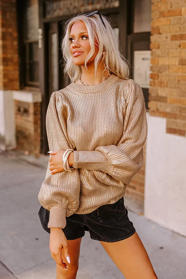 Close To Heart Metallic Sweater Top