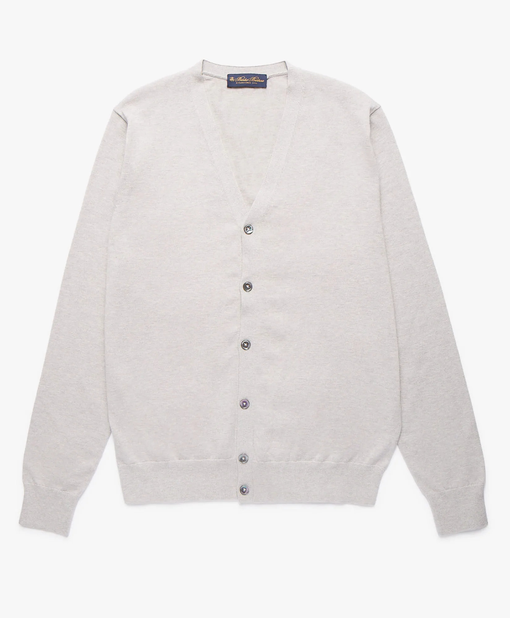 Cotton and Cashmere Cardigan in Off white for Men | Brooks Brothers® UK