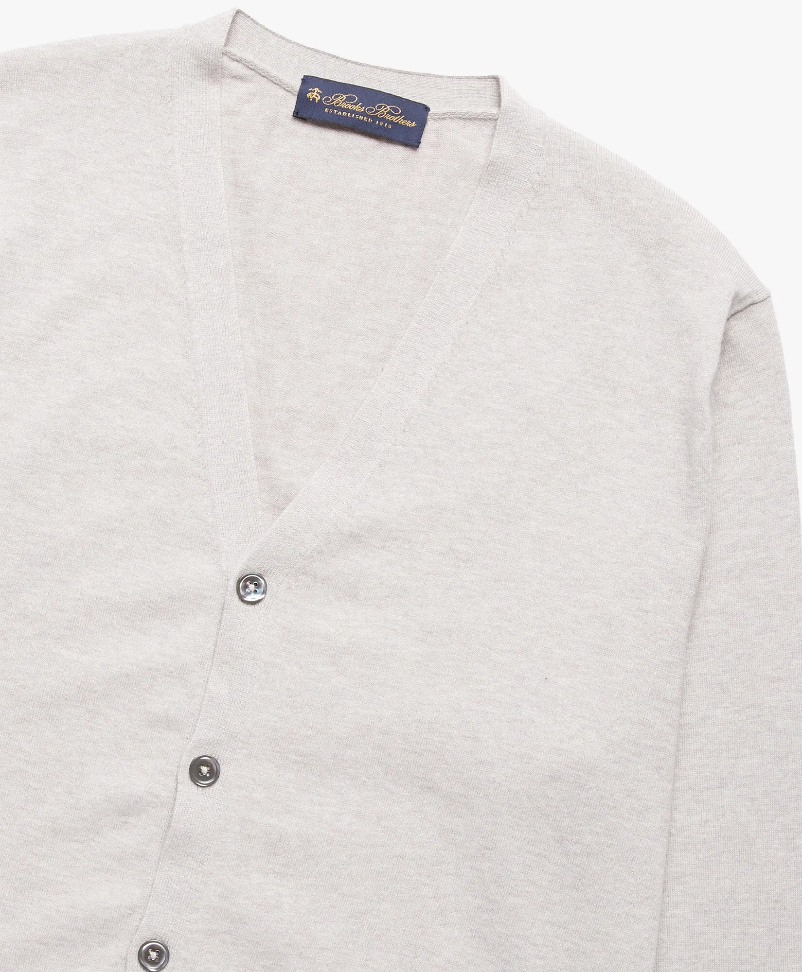 Cotton and Cashmere Cardigan in Off white for Men | Brooks Brothers® UK