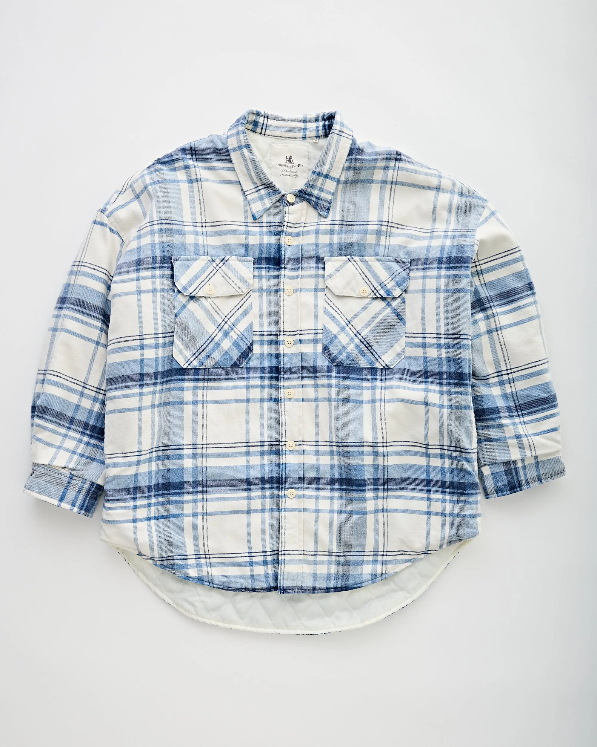 CPO Shirt Jacket Ecru/Blue Plaid