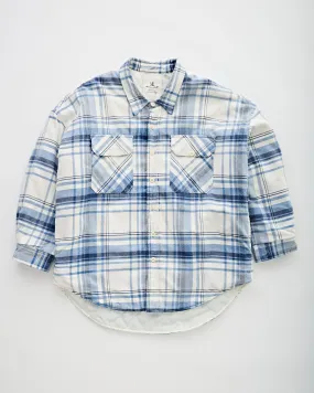 CPO Shirt Jacket Ecru/Blue Plaid