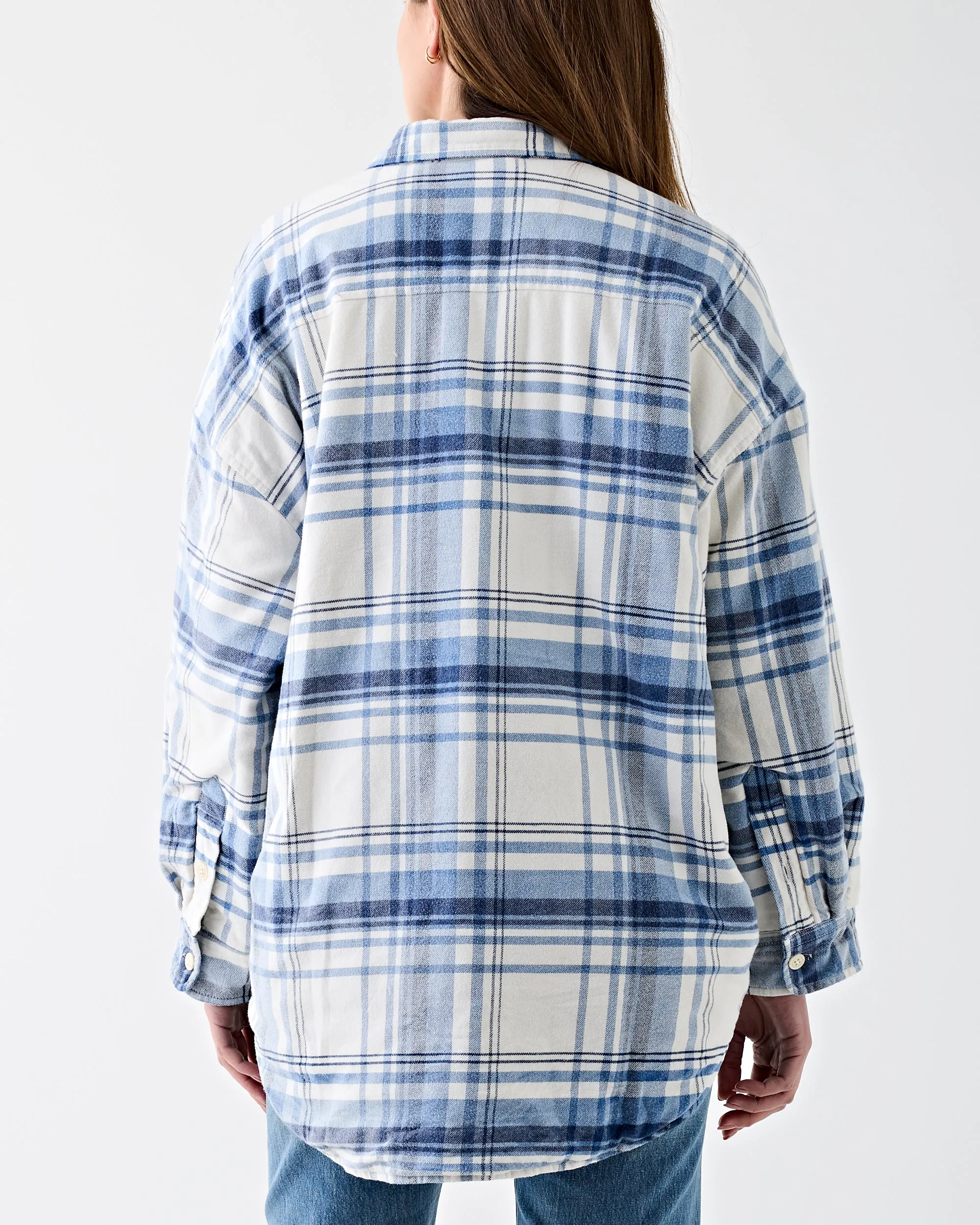 CPO Shirt Jacket Ecru/Blue Plaid