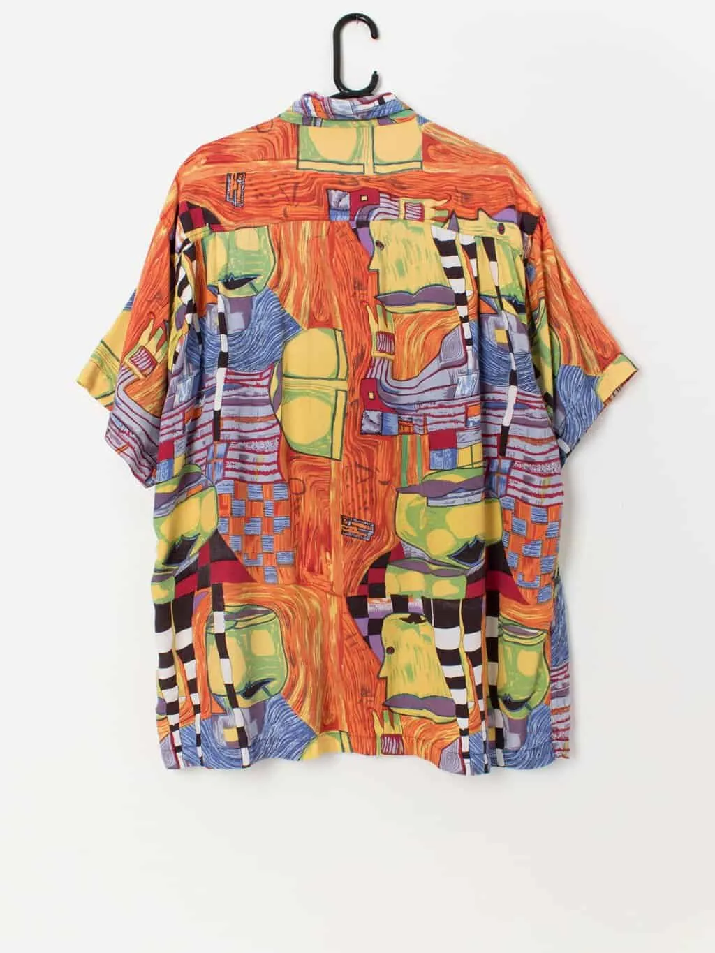 Crazy vintage shirt with bold abstract pattern – 2XL