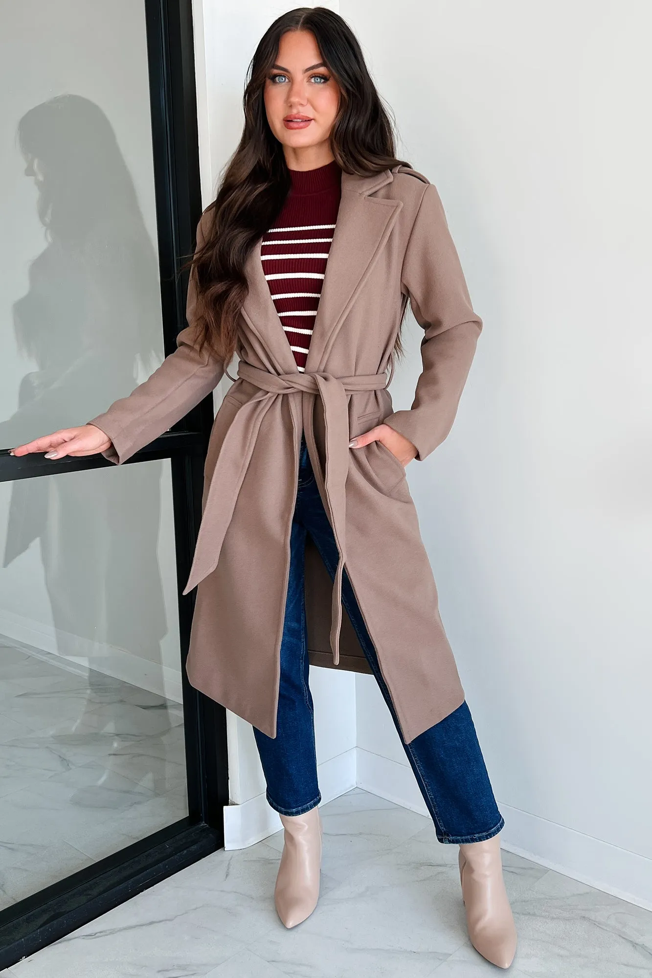 Crowley Belted Trench Coat (Cocoa)