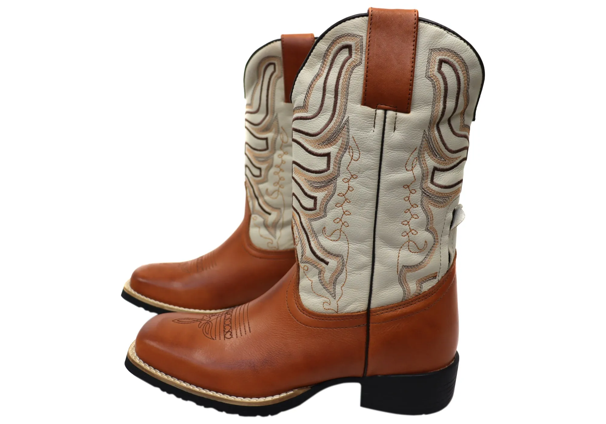 D Milton Ridgeland Mens Leather Comfortable Western Cowboy Boots