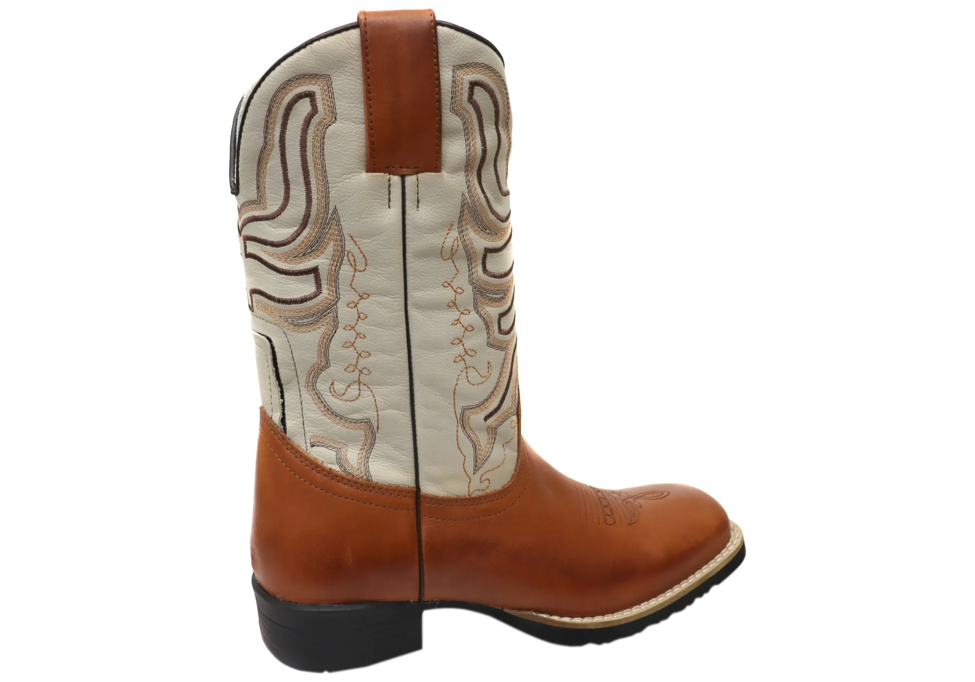 D Milton Ridgeland Mens Leather Comfortable Western Cowboy Boots