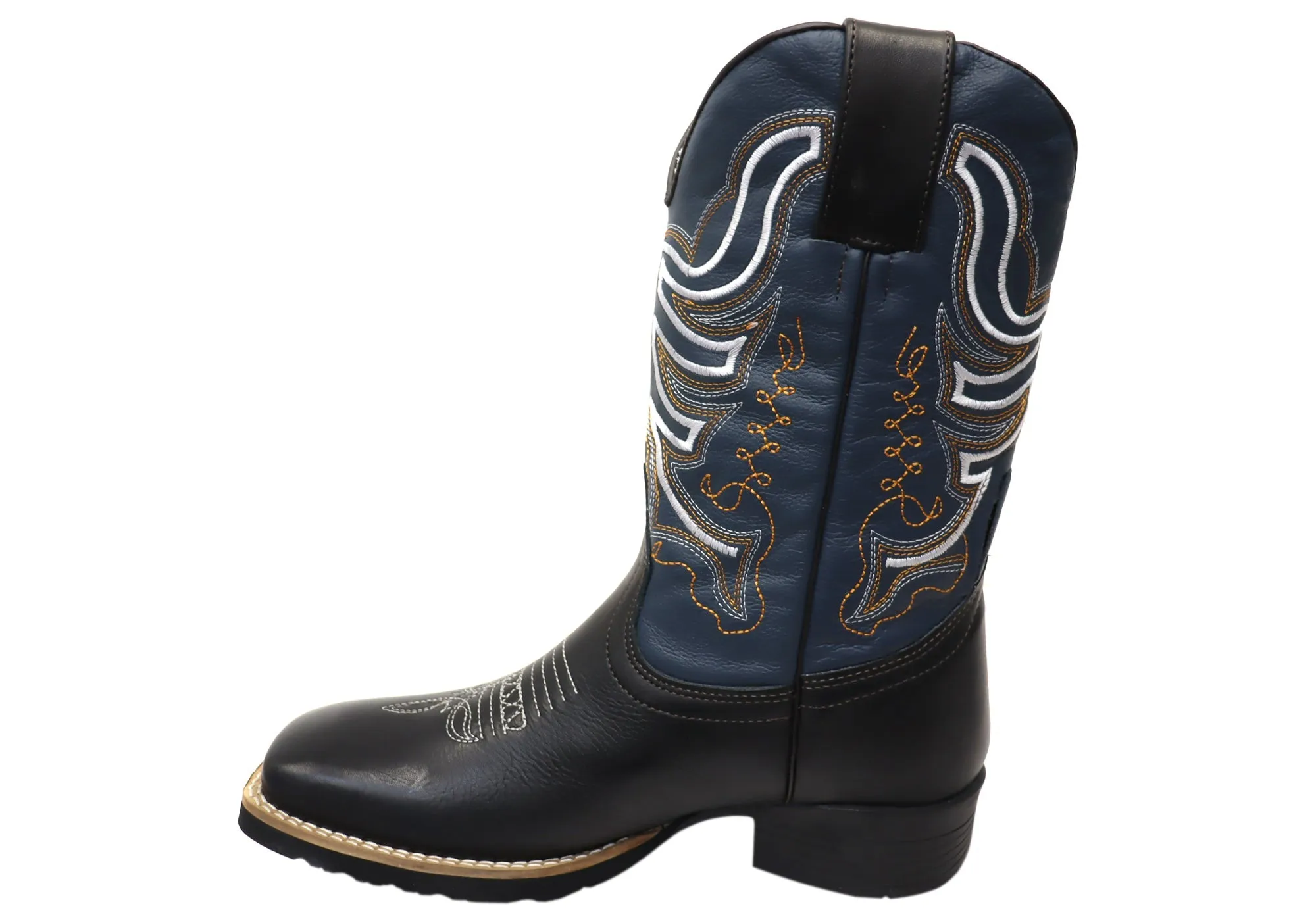 D Milton Ridgeland Mens Leather Comfortable Western Cowboy Boots