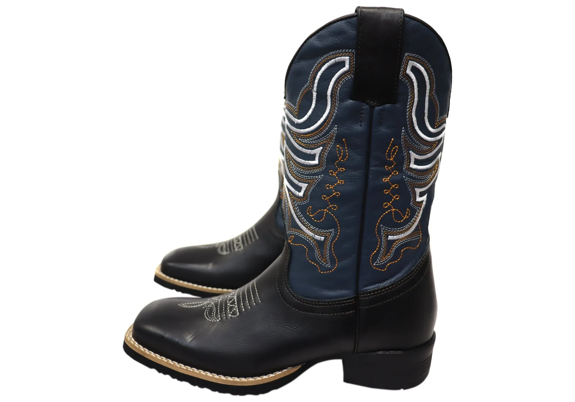 D Milton Ridgeland Mens Leather Comfortable Western Cowboy Boots