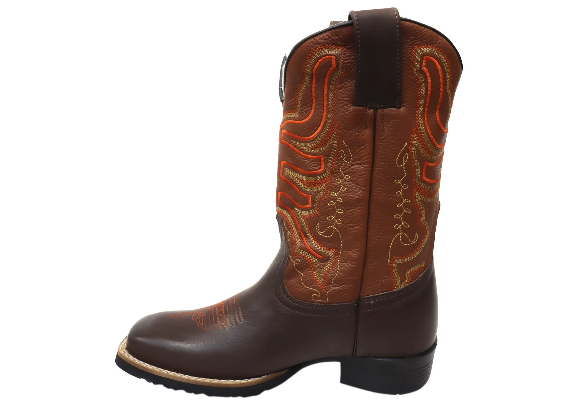 D Milton Ridgeland Mens Leather Comfortable Western Cowboy Boots