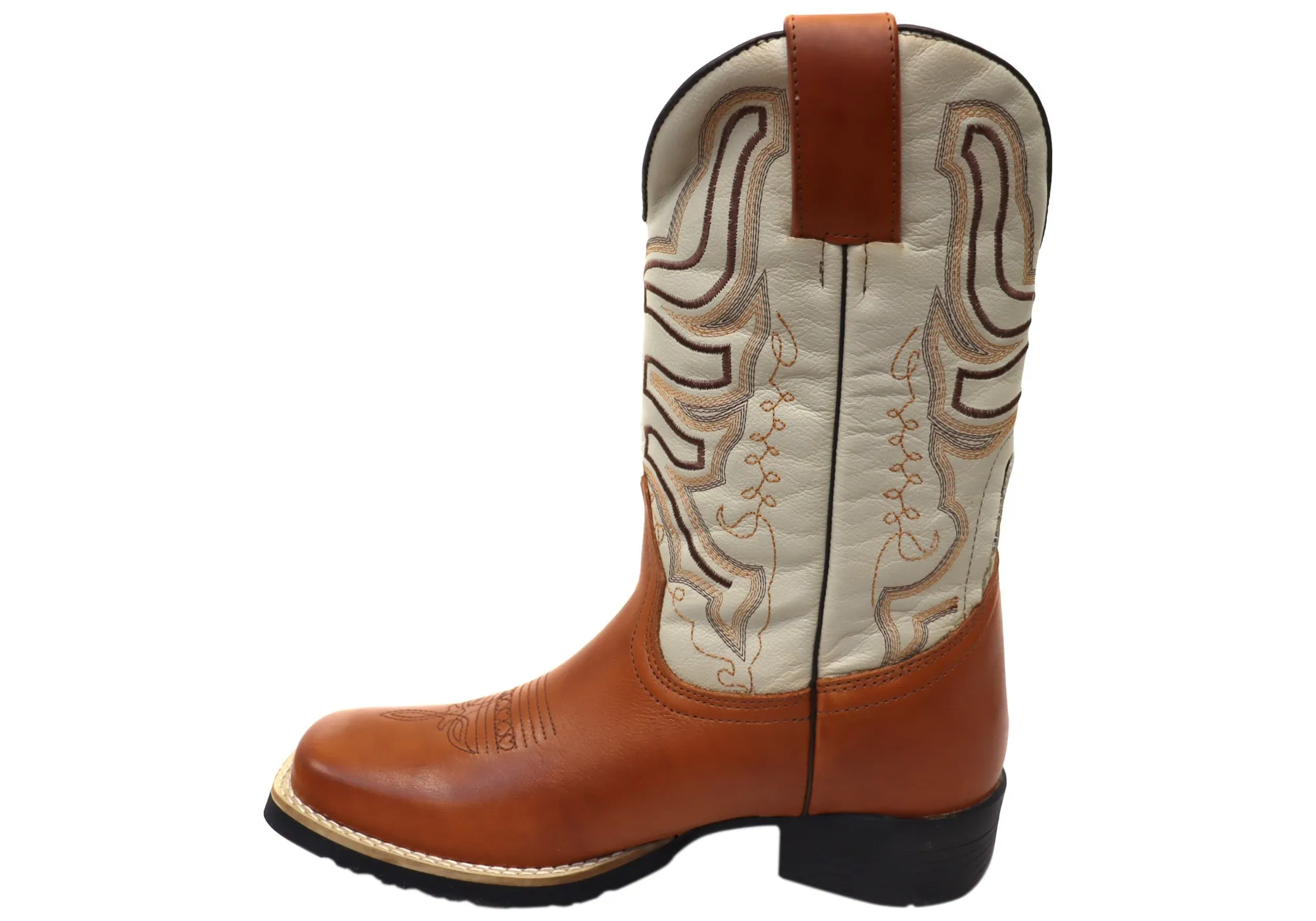 D Milton Ridgeland Mens Leather Comfortable Western Cowboy Boots