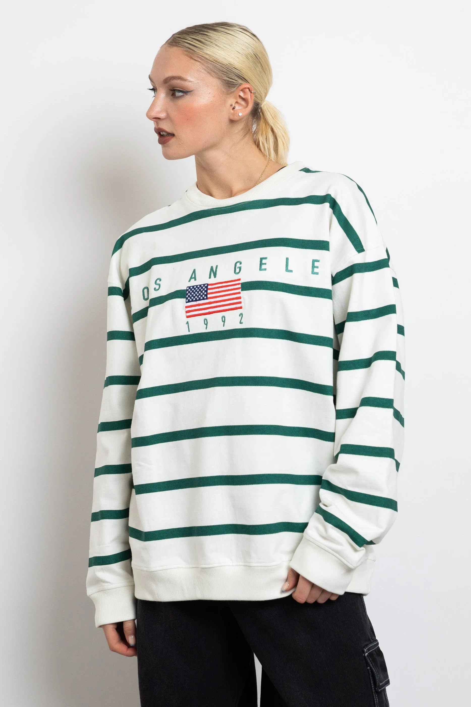 Daisy Street Striped LA Sweater