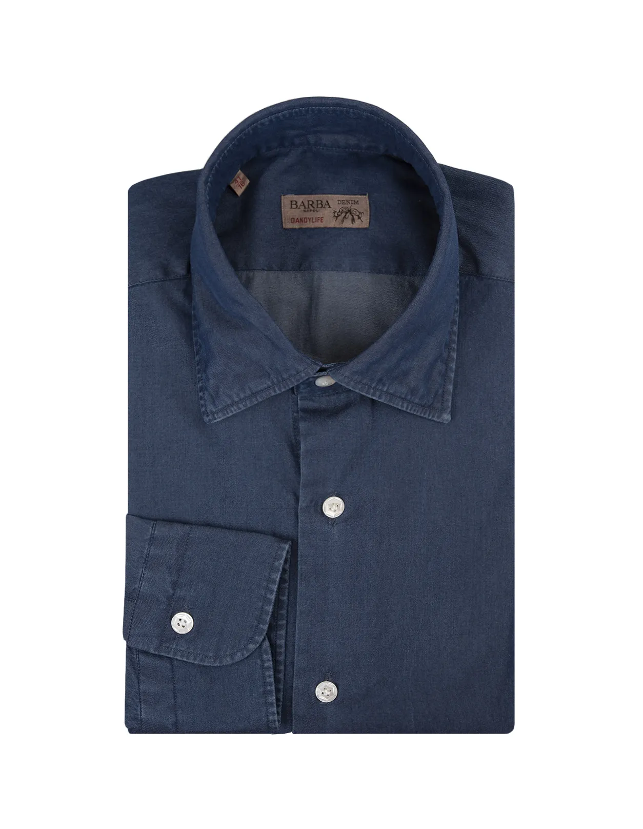 DANDY LIFE Blue Denim Cotton Regular Fit Shirt