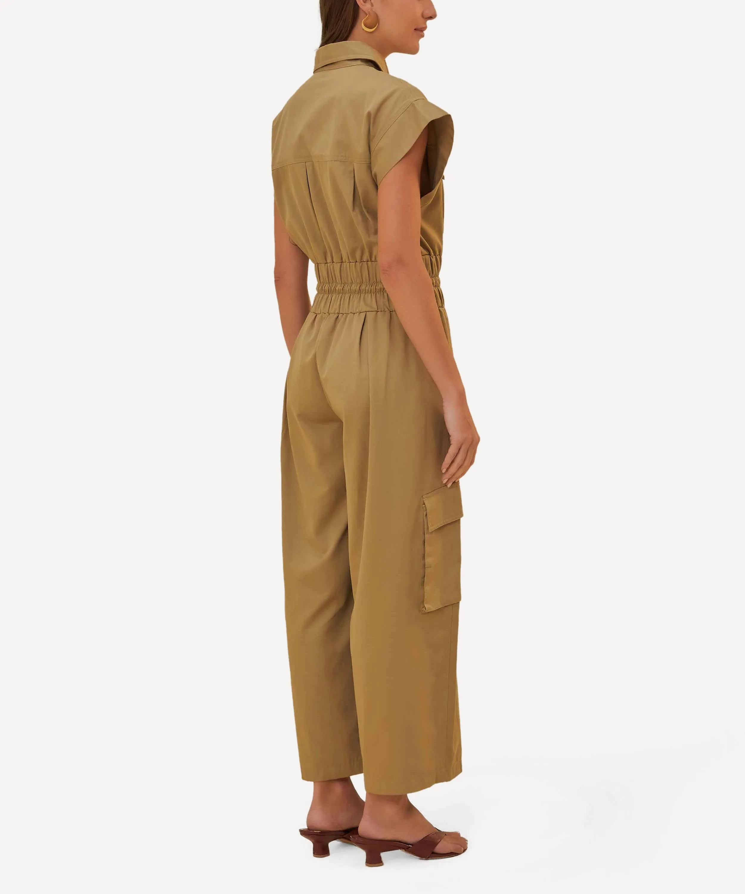 Dark Green Utility Jumpsuit