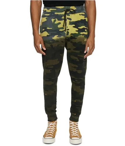 Elevenparis Mens Acid Fleece Camo Athletic Jogger Pants