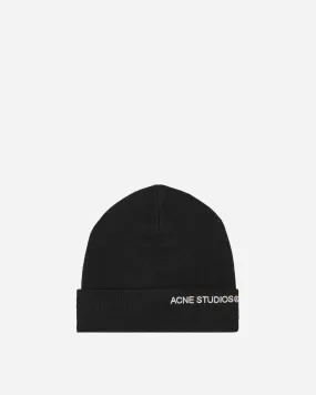 Embroidered Logo Beanie Black