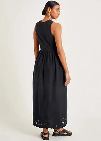 Esme Embroidered Sleeveless Midi Dress by Monsoon | Look Again