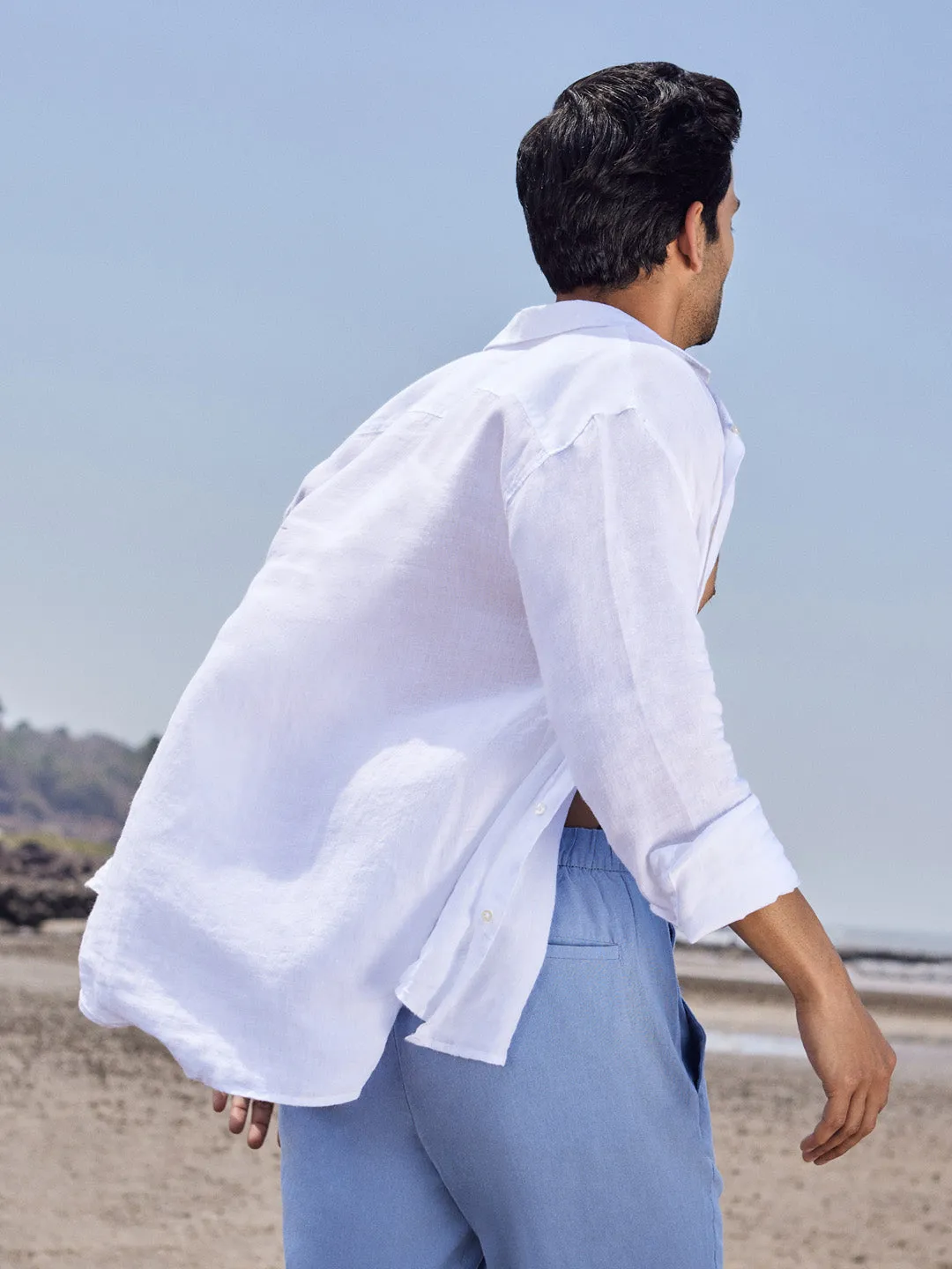 Essential 100% Linen White Shirt - Se Relaxer